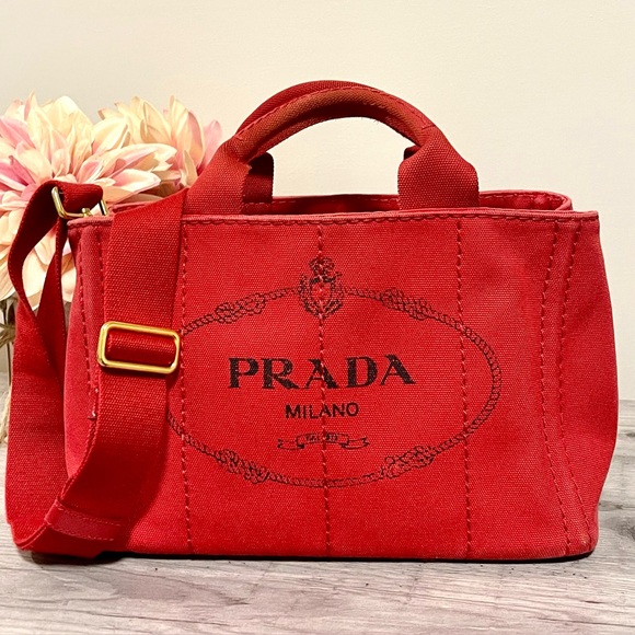 Authentic PRADA Canapa Crossbody bag - Picture 1 of 17